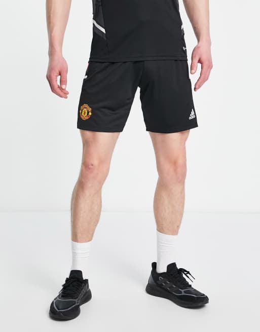 adidas Football Manchester United FC 2022 23 coach training shorts in black