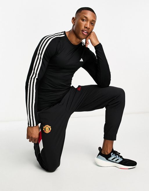 Men's adidas Black Manchester United Icons Woven Pants