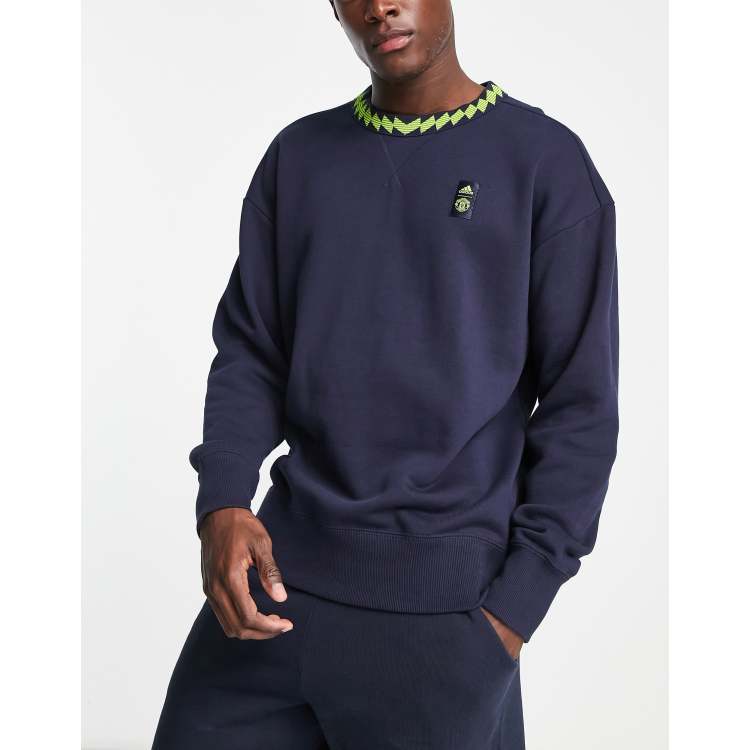 adidas Football Manchester United FC Lifestyler sweatshirt in navy