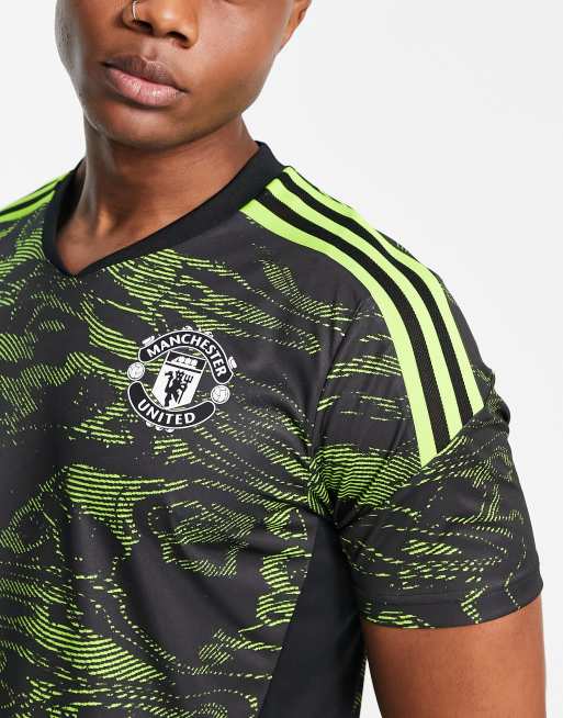 Black and clearance green adidas shirt