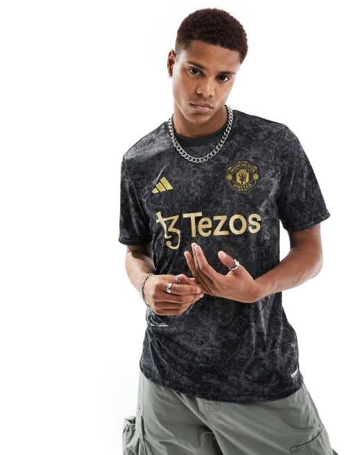 adidas Football – Manchester United FC x The Stone Roses – T-shirt z dżerseju