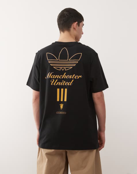 adidas Football Manchester United icon t-shirt in black - view 1