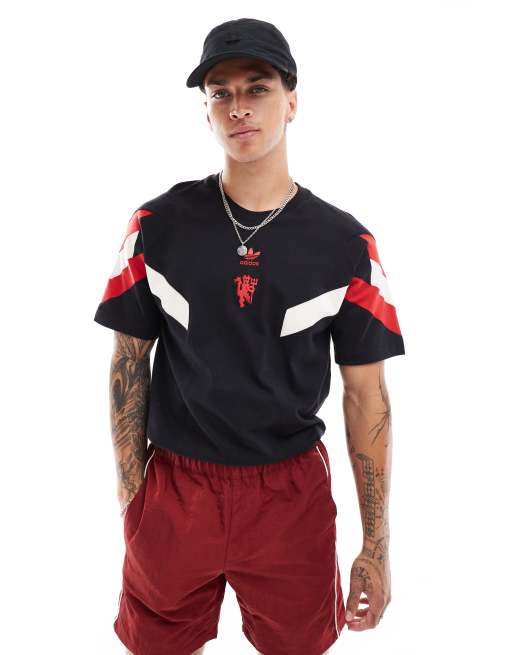 adidas Football – Manchester United – T-Shirt in Schwarz