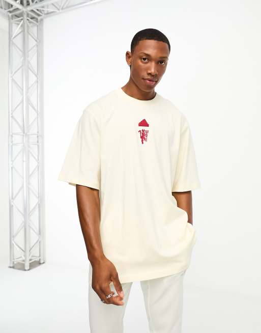 adidas Football – Manchester United – T-Shirt in Weiß