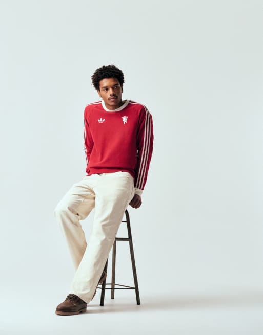 adidas Football - Manchester United - Top a maniche lunghe rosso scuro, 5 di 5