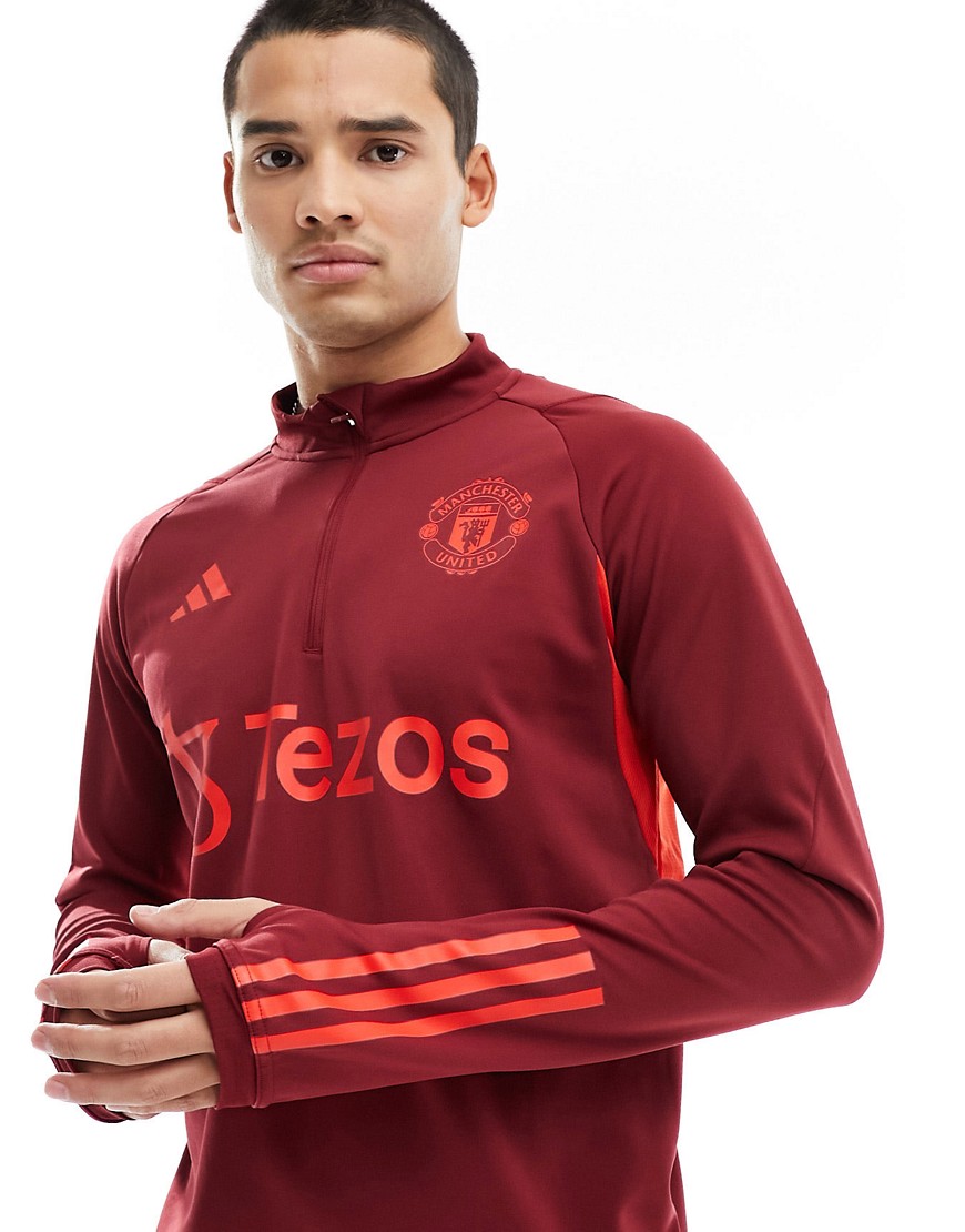 adidas Football Manchester United track top in-Red
