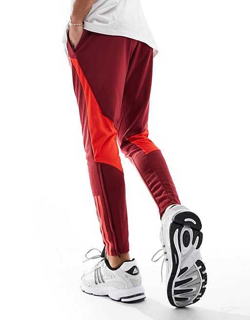 adidas Collegiate Graphic Pack Wide Leg Track Pants - Burgundy