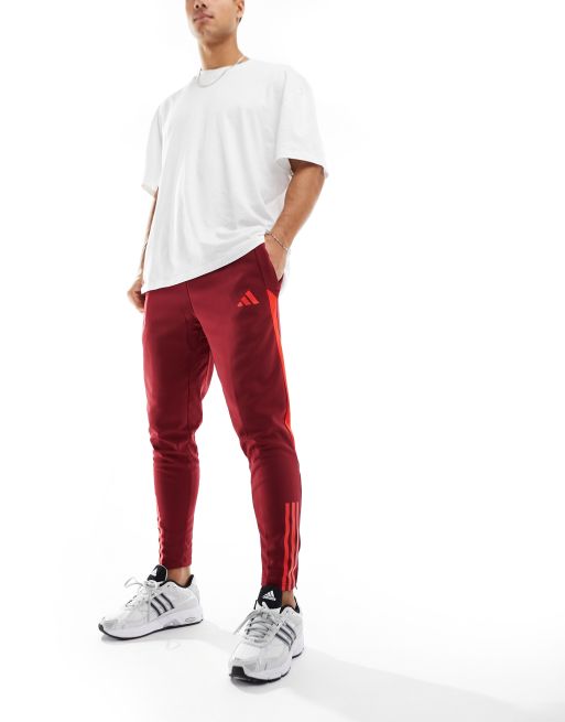 adidas Collegiate Graphic Pack Wide Leg Track Pants - Burgundy