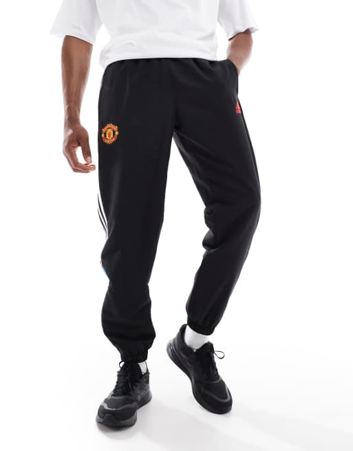 adidas Football – Manchester United Urban Purist – Czarne spodnie dresowe