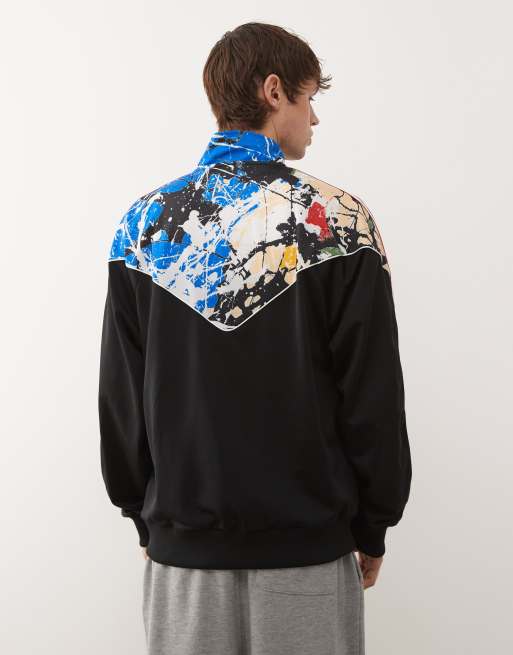 adidas Football – Manchester United x Stone Roses – Jacke in Schwarz mit Print und durchgehendem Reißverschluss, 3 von 5