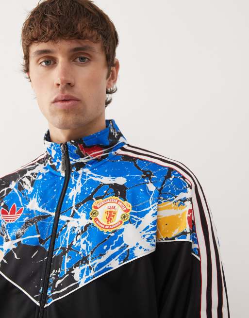 adidas Football – Manchester United x Stone Roses – Jacke in Schwarz mit Print und durchgehendem Reißverschluss, 5 von 5