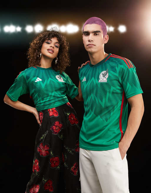 adidas Football Mexico World Cup 2022 Home Unisex T Shirt in Grun