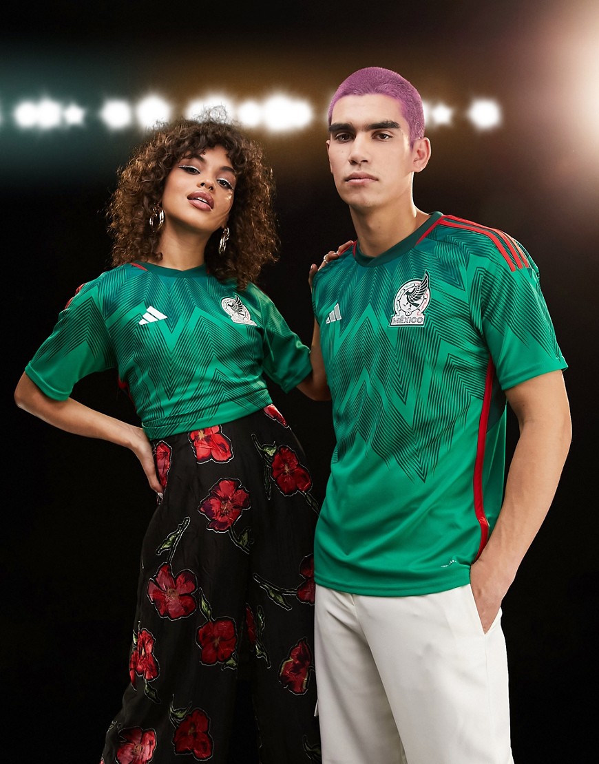 adidas football mexico world cup 2022 unisex home shirt in green