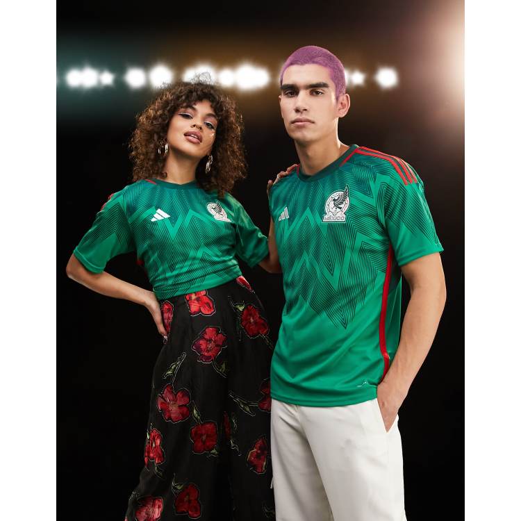 Ontstaan Schandelijk weggooien adidas Football Mexico World Cup 2022 unisex home shirt in green | ASOS