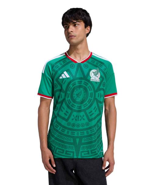 adidas Football Mexico World Cup 26 home shirt in green print - view 1