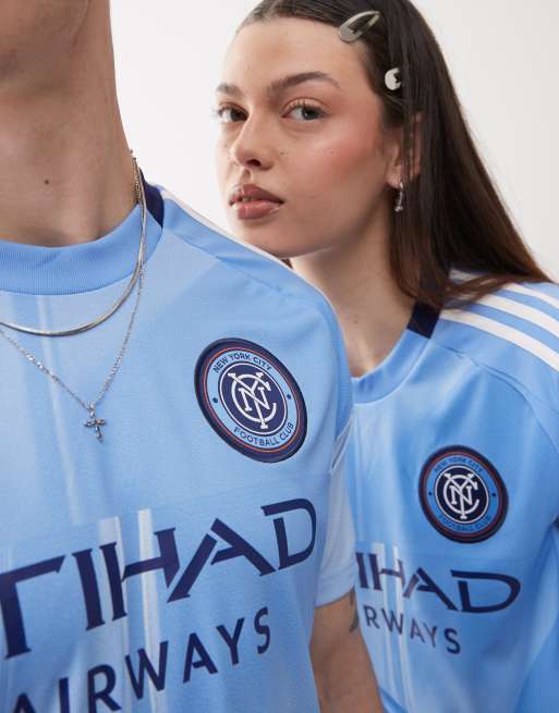 adidas Football NYC FC home jersey in light blue, 3 of 4