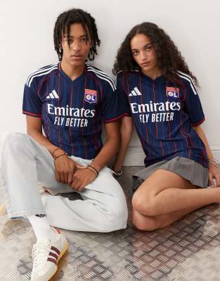 adidas Football - Olympique Lyonnais 25/26 - Auswärtstrikot in Blau-Marineblau
