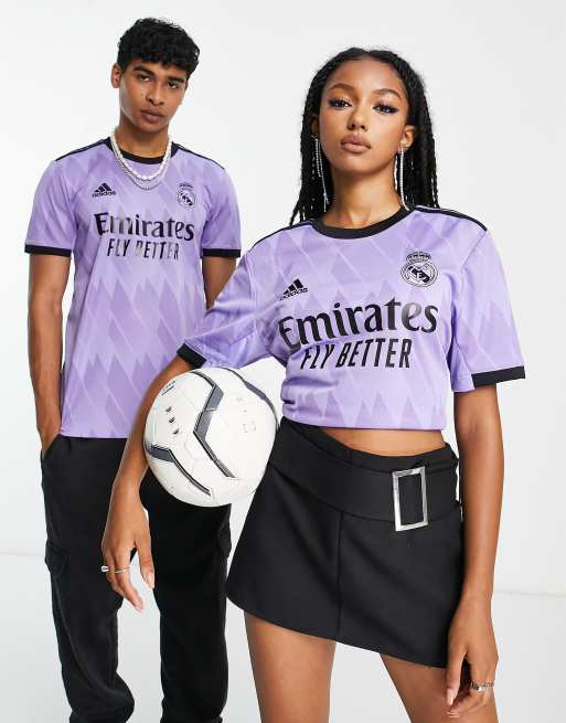 adidas Football Real Madrid 2022/23 unisex away shirt in purple