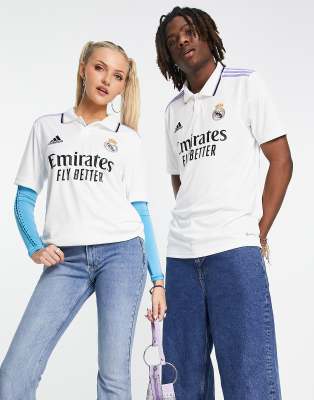 adidas Football Real Madrid 2022/23 unisex Home shirt in white - ASOS Price Checker