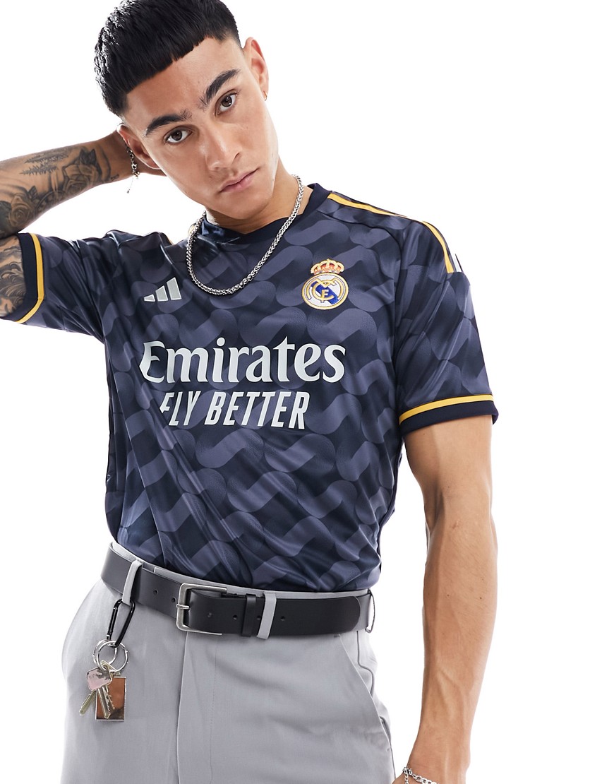 adidas Football Real Madrid 2023/24 unisex away shirt in navy