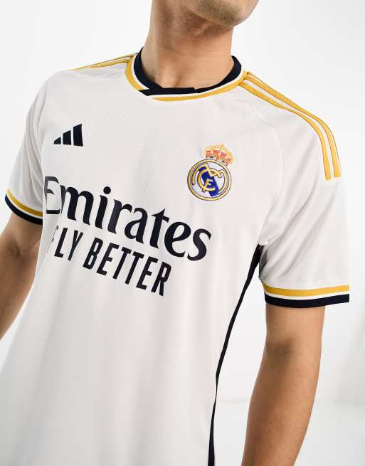 Mens Essentials Color Crest T-Shirt White - Real Madrid CF