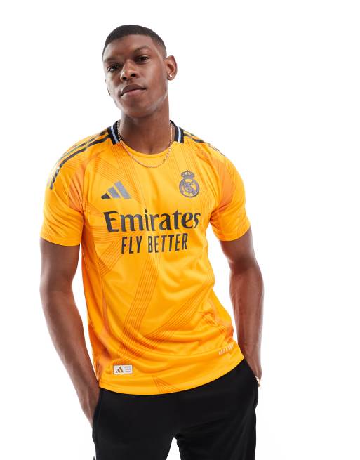 adidas Football Real Madrid 24 25 Maillot exterieur authentique Orange ASOS