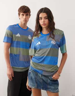 adidas Football - Real Madrid 25/26 Pre Match - Shirt in Blau und Grün
