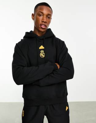 adidas Football Real Madrid hoodie in black