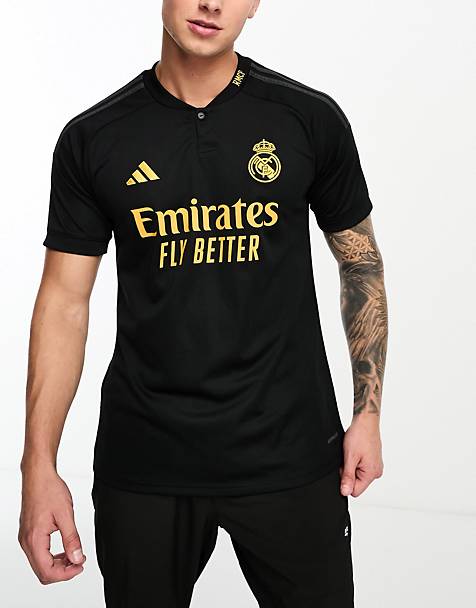 adidas Football Real Madrid jersey t-shirt in black