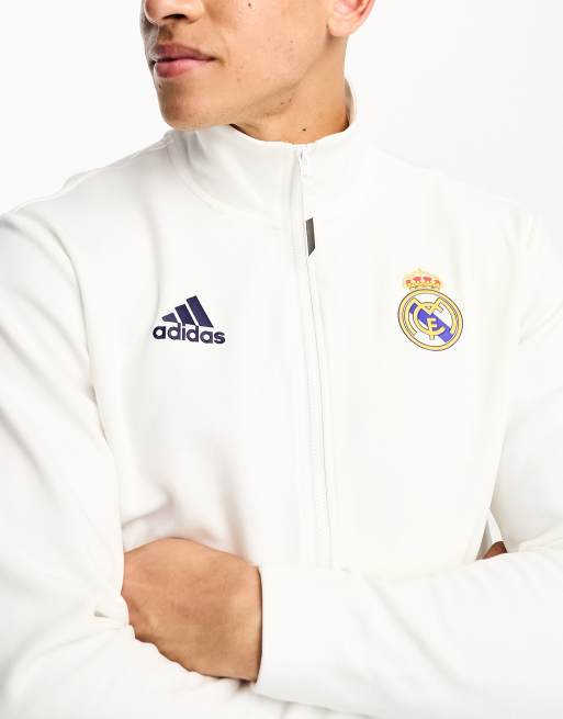 adidas Football Real Madrid track top in white