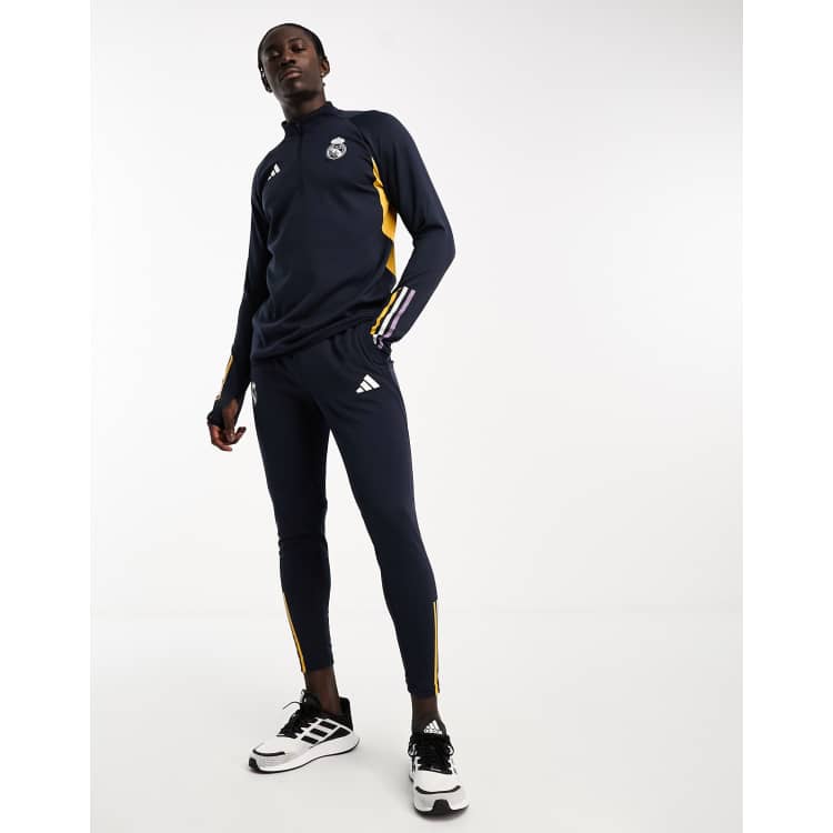 adidas Football Real Madrid tracksuit joggers in black