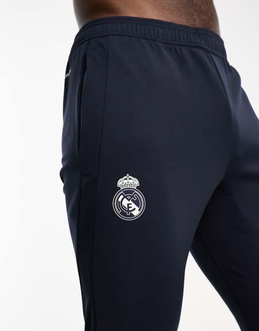 adidas Football Real Madrid tracksuit joggers in black