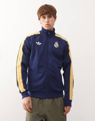 adidas Football - Real Madrid - Trainingsoberteil in Marineblau und Gelb