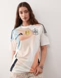 [adidas performance] adidas Football Spain 2025 away shirt in white and pink S WHITE