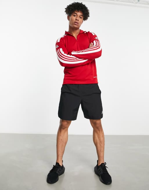 Felpa adidas rossa outlet con zip