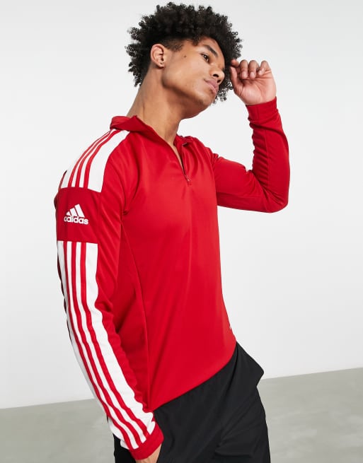 adidas Football Squadra 21 half zip sweatshirt in red ASOS