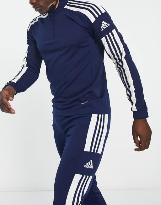 adidas Football - Squadra 21 - Sweat à demi-fermeture éclair - Bleu marine, 3 de 4