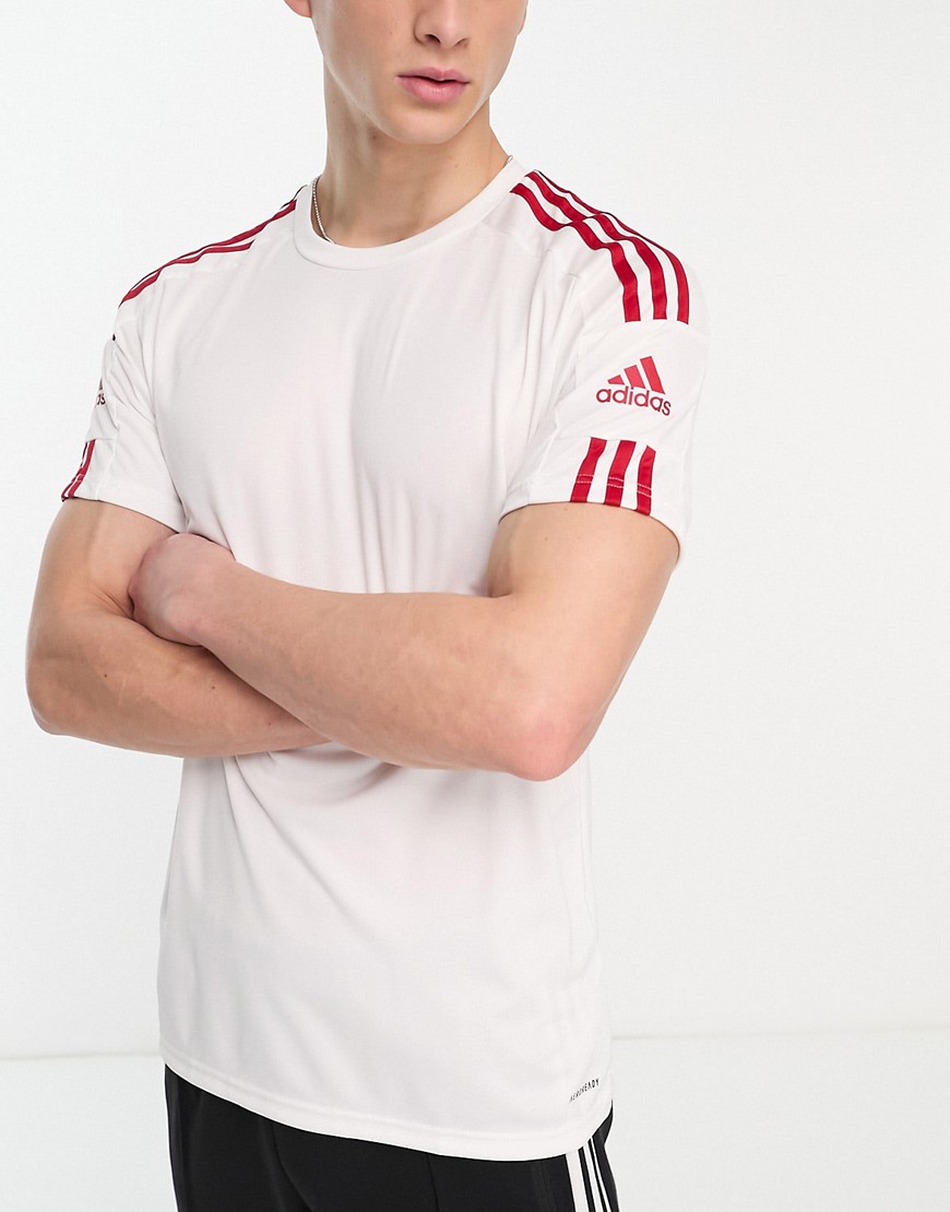 adidas football - squadra 21 - vit och röd t-shirt-vit/a