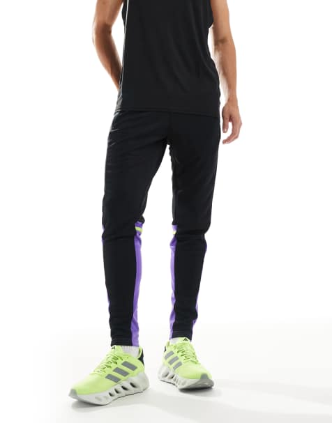 adidas Football – Squadra 25 – Czarno-fioletowe spodnie - view 1