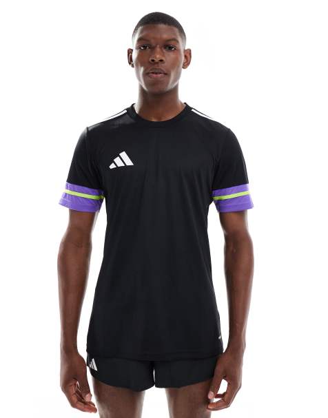 adidas Football Squadra 25 jersey in black / purple rush / semi sol 