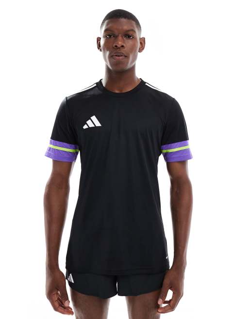 adidas Football – Squadra 25 – Dżersej w kolorze czarnym, fioletowym i jasnozielonym 