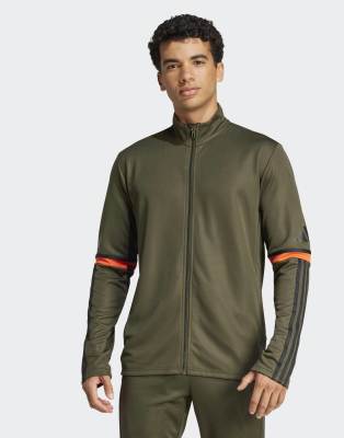 adidas Football - Squadra 25 - Mørk kakigrøn/sort/orange træningsjakke