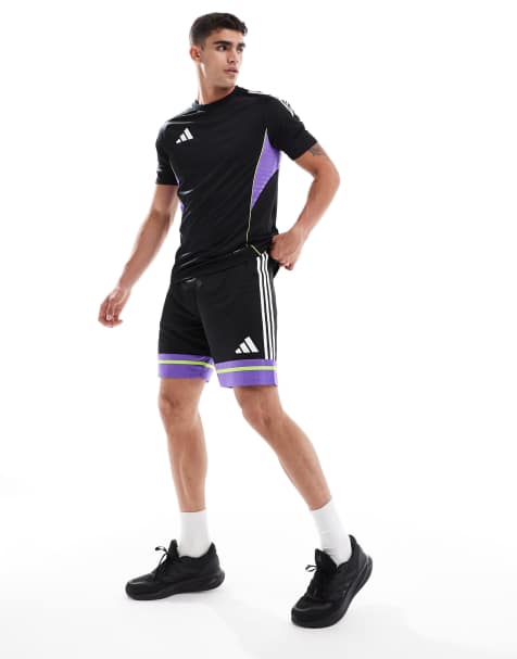 adidas Football Squadra 25 shorts in black / purple rush / semi sol - view 1