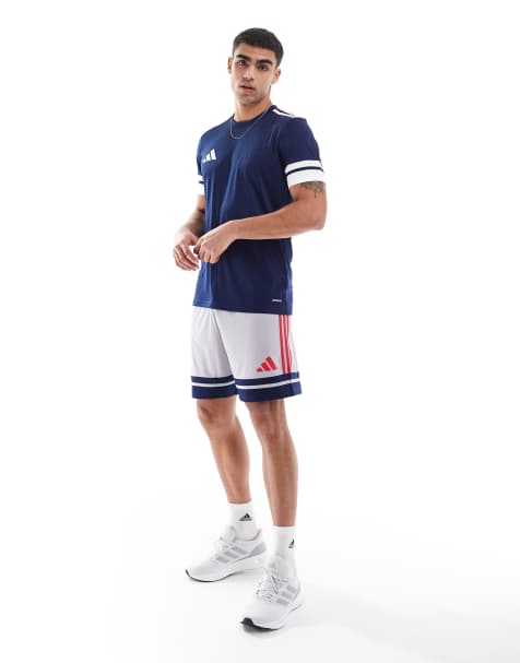 adidas – Football Squadra 25 – Shorts in Grau und Rot - view 1