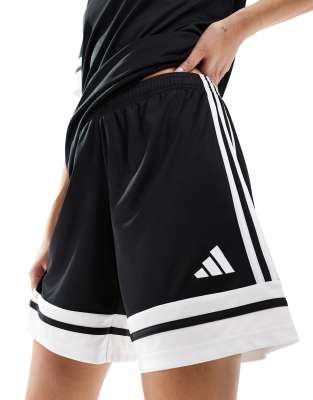 adidas Football - Squadra 25 - Shorts in Schwarz-Weiß