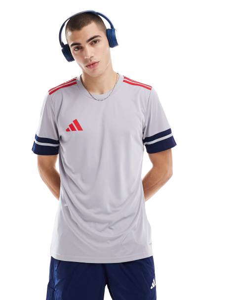 adidas Football – Squadra 25 – T-shirt w szarym i czerwonym kolorze - view 1