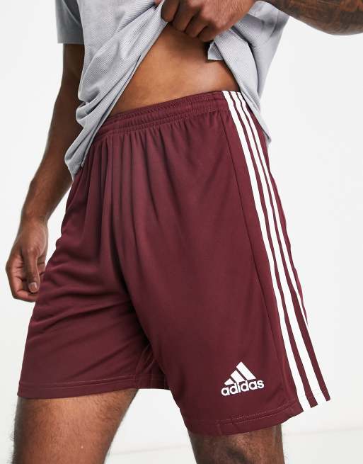 Adidas maroon soccer store shorts