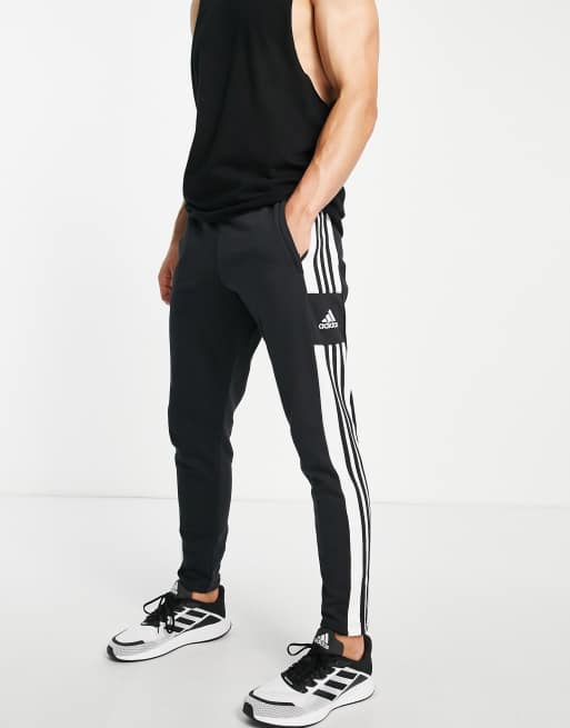adidas Football – Squadra Training – Jogginghose in Schwarz mit drei Streifen