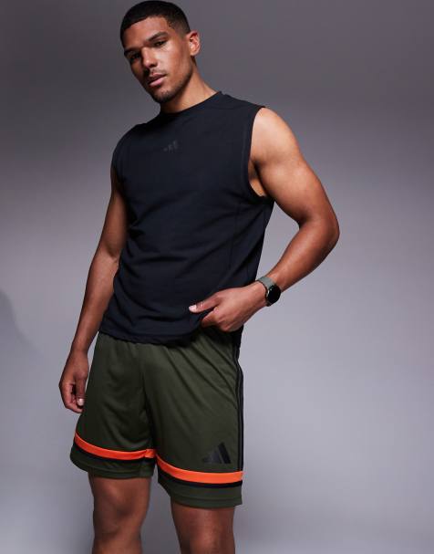 adidas Football Squadra25 shorts in khaki and orange - view 1