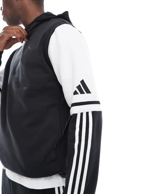 adidas Football - Squadra 25 - Sweat à capuche molletonné - Noir/blanc, 3 de 4